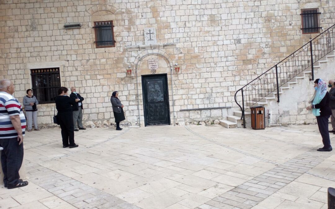 Waiting outside for their Lord!